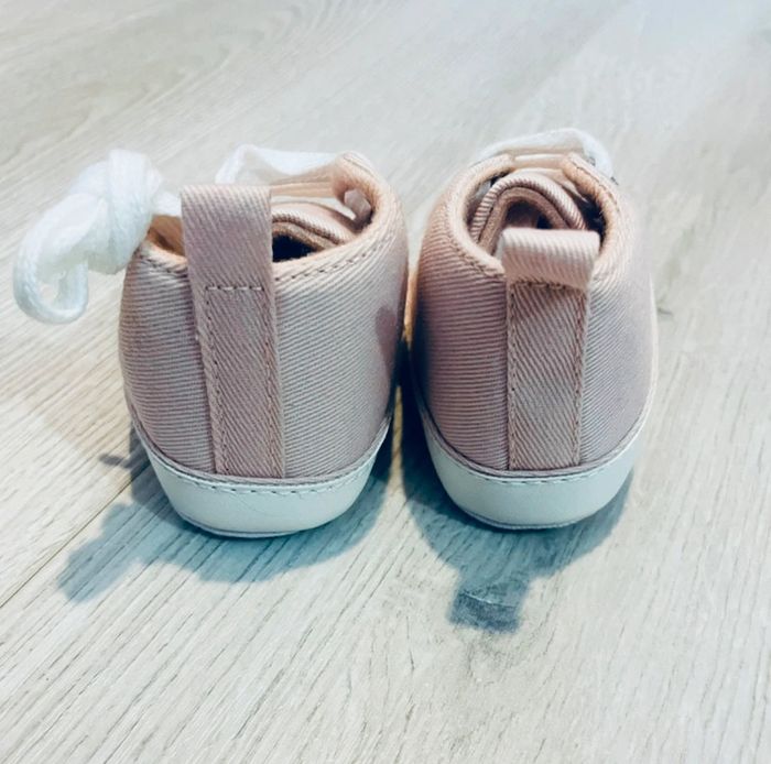 0/3 mois - baskets bébé roses pales - photo numéro 3