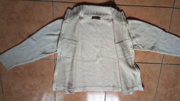 Gilet garçon 12 ans crème et rouge Occicud'Boy - photo numéro 5