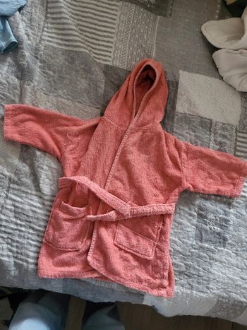 Peignoir corail taille 2 ans
