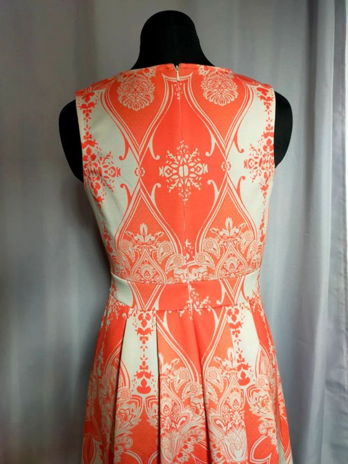 Robe orange & crème à motifs baroques – Bodyflirt Boutique – T. 36/38 (S) - photo numéro 7
