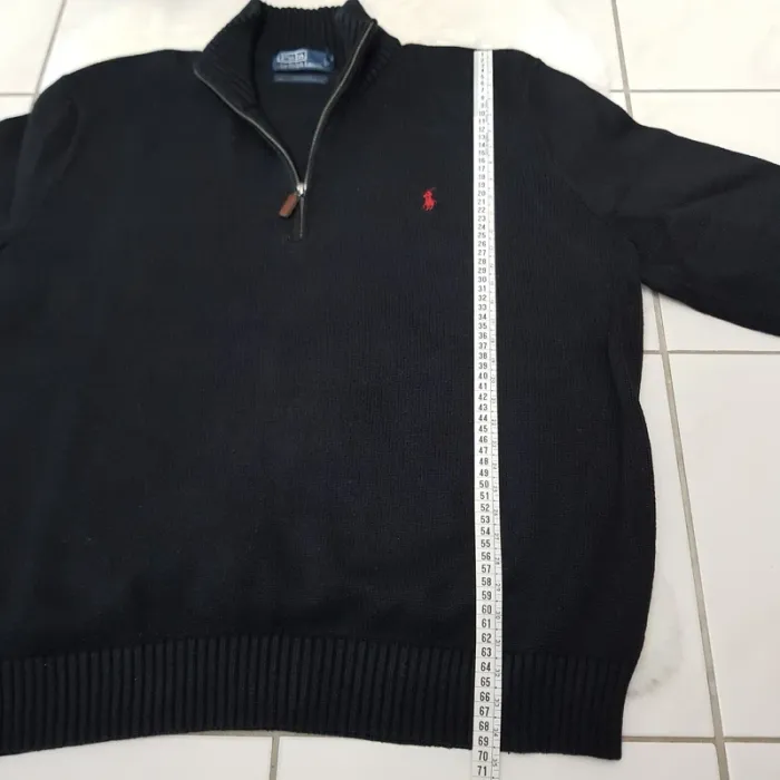 Pull Camionneur half demi zip Ralph Lauren XXL Noir - photo numéro 11