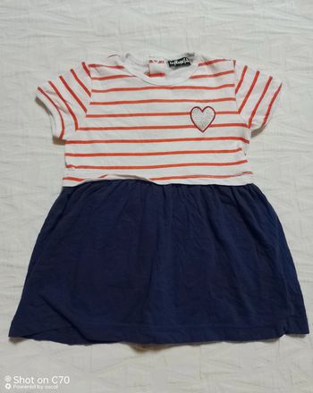 Influx robe coeur rayure 12 mois