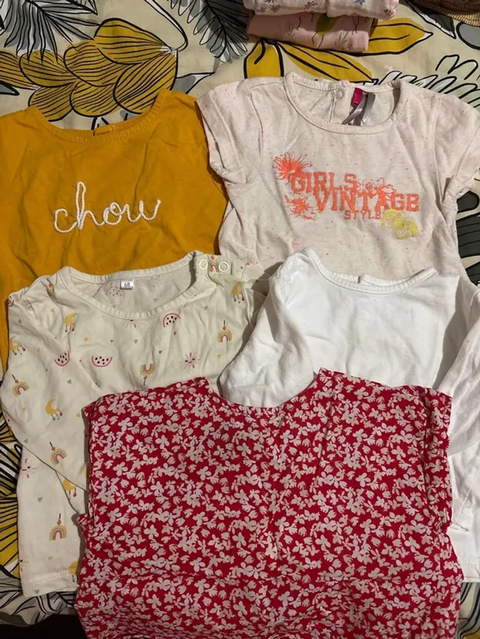 Lot t-shirt manche courte manche longue