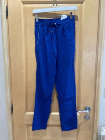 Pantalon fluide camaïeu bleu