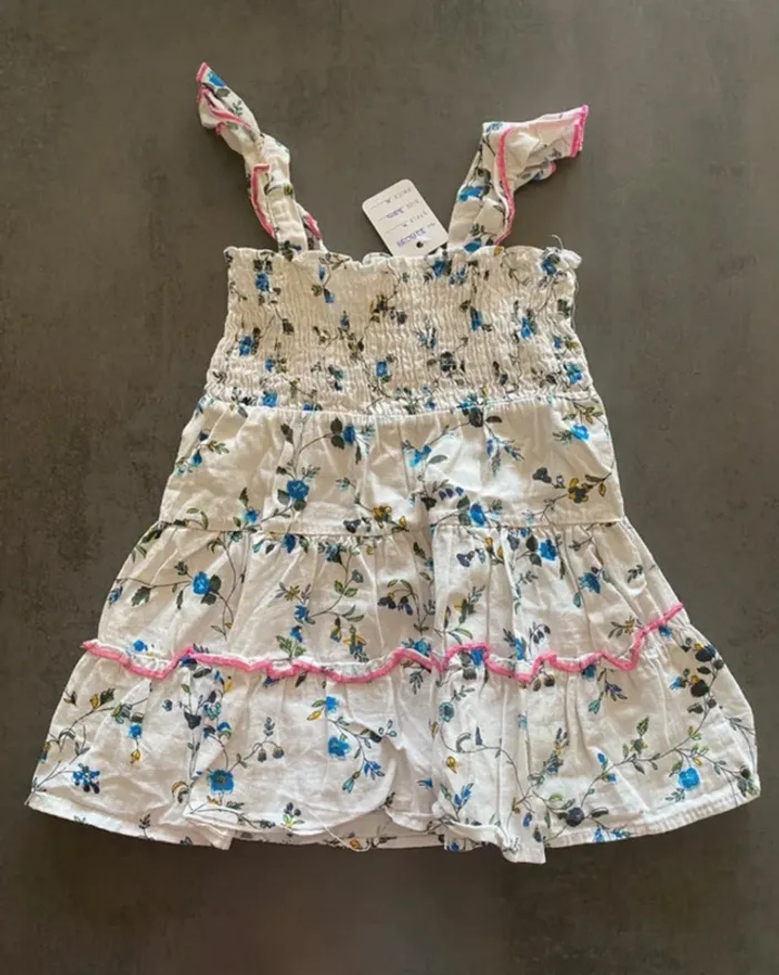 Robe à bretelles fleurie Little Lass 2 ans [ref.22B038]