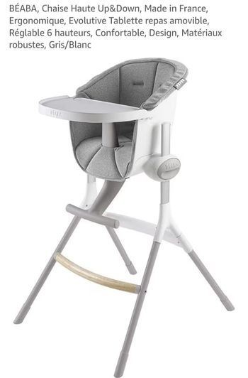 Chaise haute avec coussin