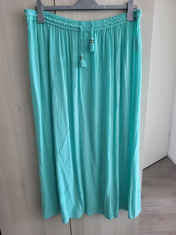 Jupe longue La Halle XL vert menthe