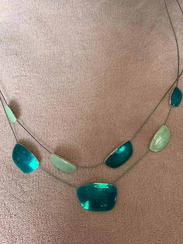 Collier IKITA vert d’eau et turquoise 🩵 - photo numéro 3
