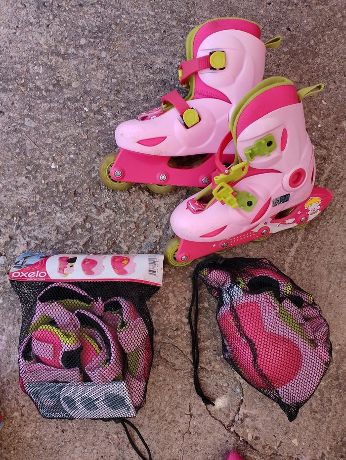 rollers OXELO pointure ajustable du 32, 33 jusqu'au 34 - photo numéro 8