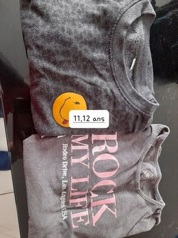 Robe pull avec bonhomme jaune 11.12 ans fille