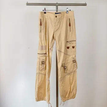 Pantalon cargo beige Ralph Lauren 100% coton - Taille 6 - Style utilitaire avec poches A593