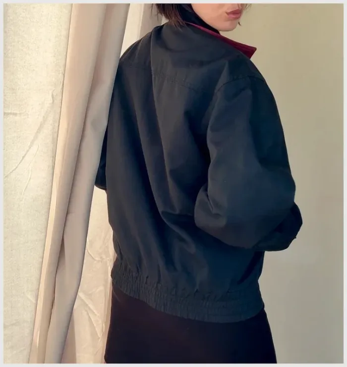 Blouson Yves Saint Laurent XL réversible noir et rouge - bon état - photo numéro 5