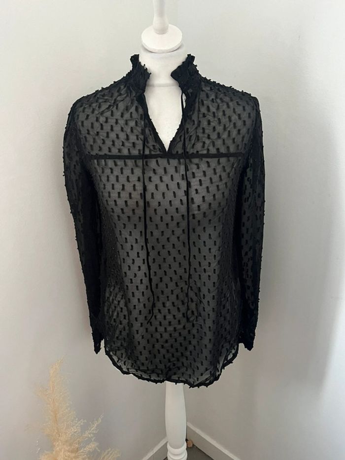 Blouse noire transparente Promod S