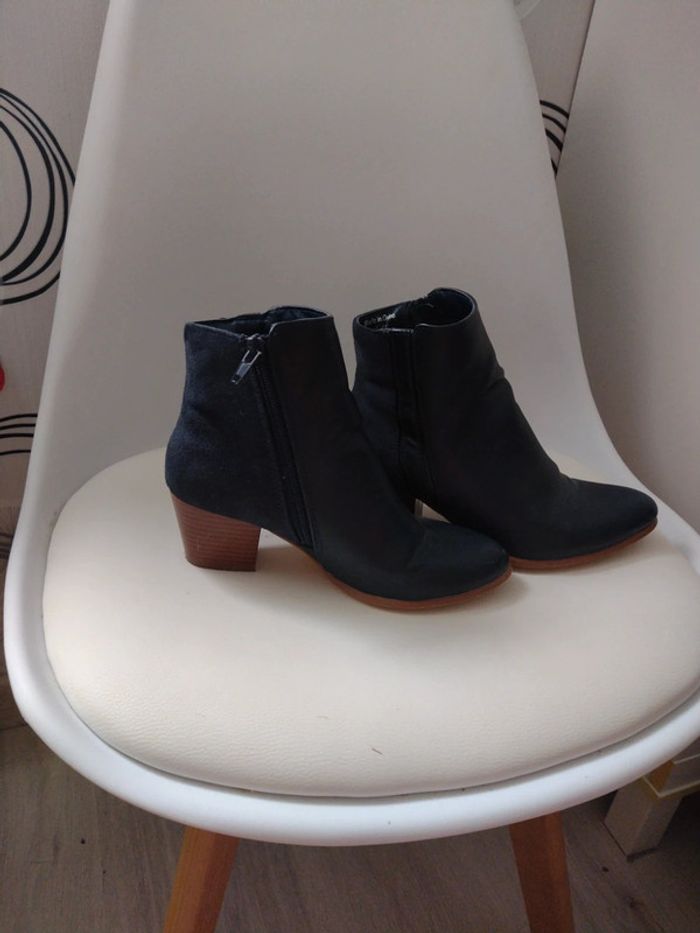 Bottines bleu marine camaïeu - photo numéro 3