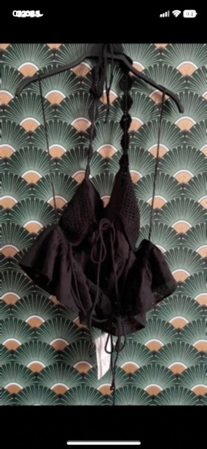 Magnifique dos nu broderie crochet Zara, taille XL - photo numéro 3