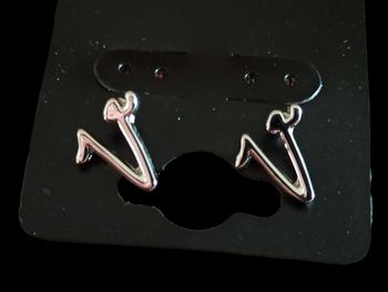 Boucles d'oreilles V argenté