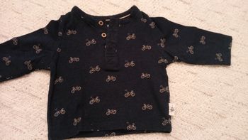 Tee shirt marine vélo kiabi