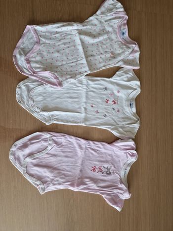 Lot 3 bodies petit bateau 18 mois