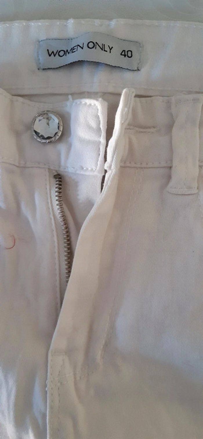 Pantalon écru/ crème taille 40 - photo numéro 3