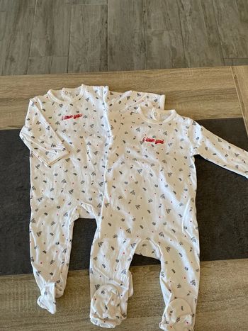 Lot de 2 pyjamas fins  Kiabi 6 mois