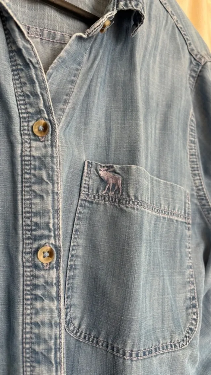 Chemise en jean unisexe Abercrombie and Fitch - photo numéro 3