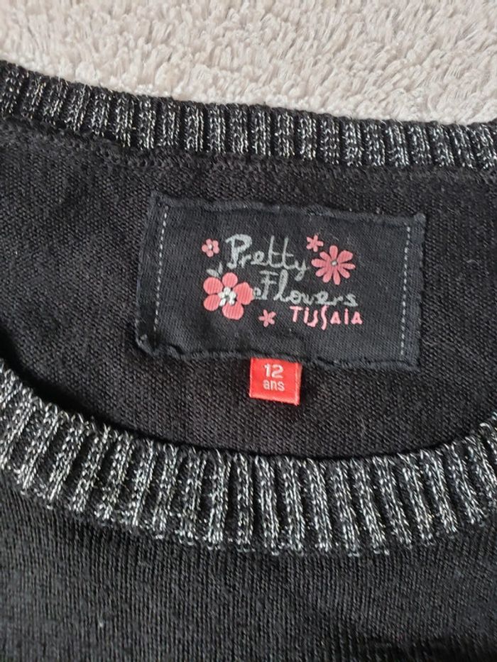 Pull fin noir étoile taille 12 ans - photo numéro 2