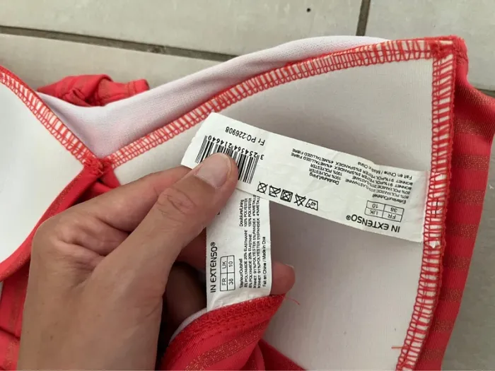 Maillot de bain 2 pièce corail et doré taille M 38 - photo numéro 5