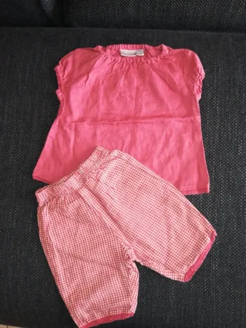 Magnifique ensemble pantalon tee-shirt, été, bébé fille, 6mois