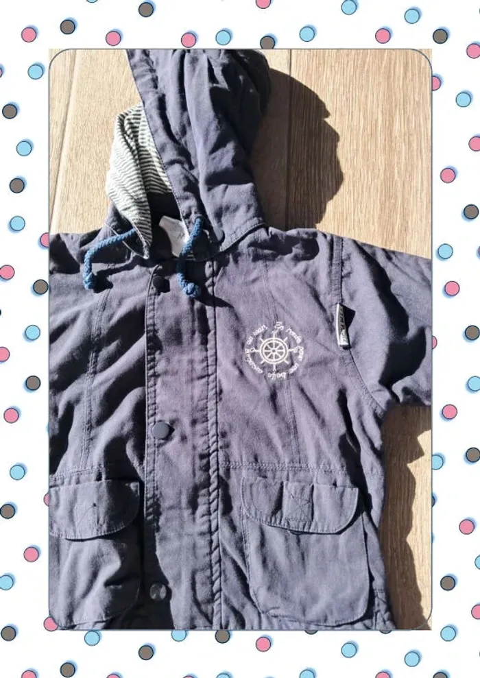 Manteau veste avec capuche 18 mois - photo numéro 2