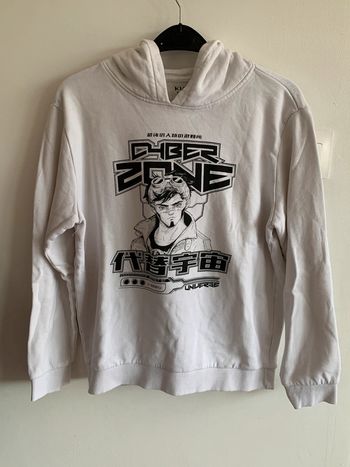 Sweat à capuche blanc 12 ans XXS Kiabi