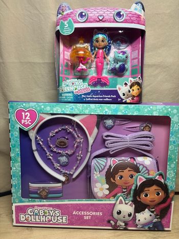 Gabby chat Set accessoires + coffret Sirène amis mer-veilleux  Bijoux, accessoires cheveux et sac à main Gabby’s Dollhouse