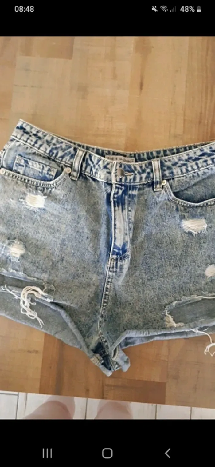 Short en jeans