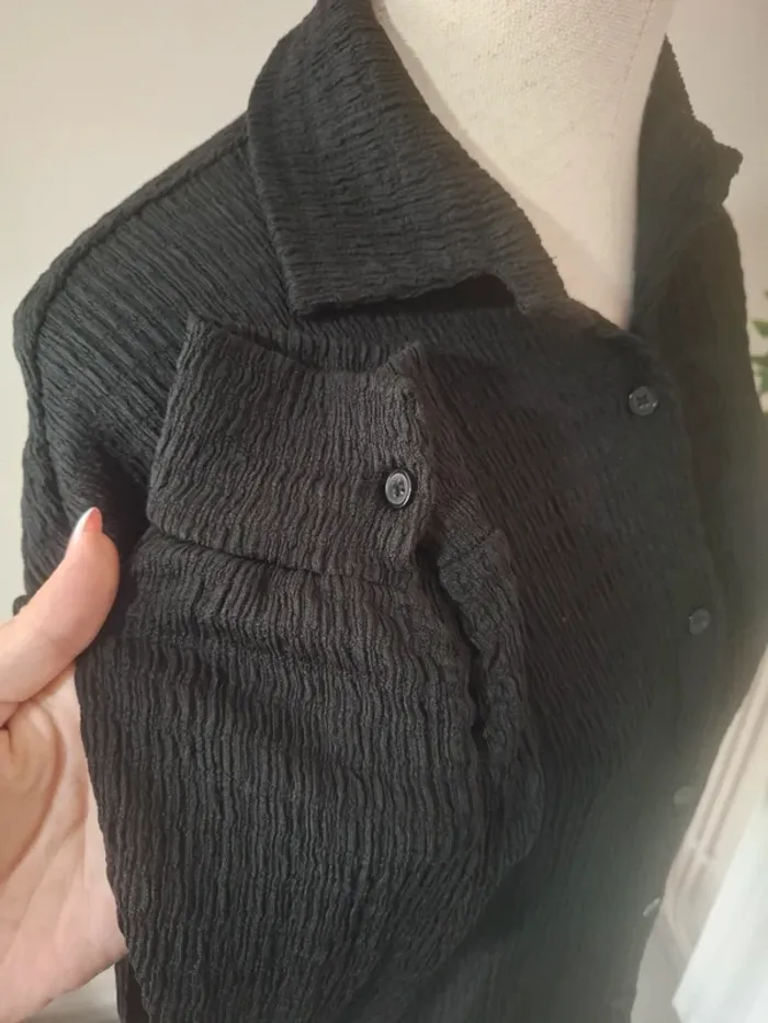 Chemise texturée noire T38 - photo numéro 4