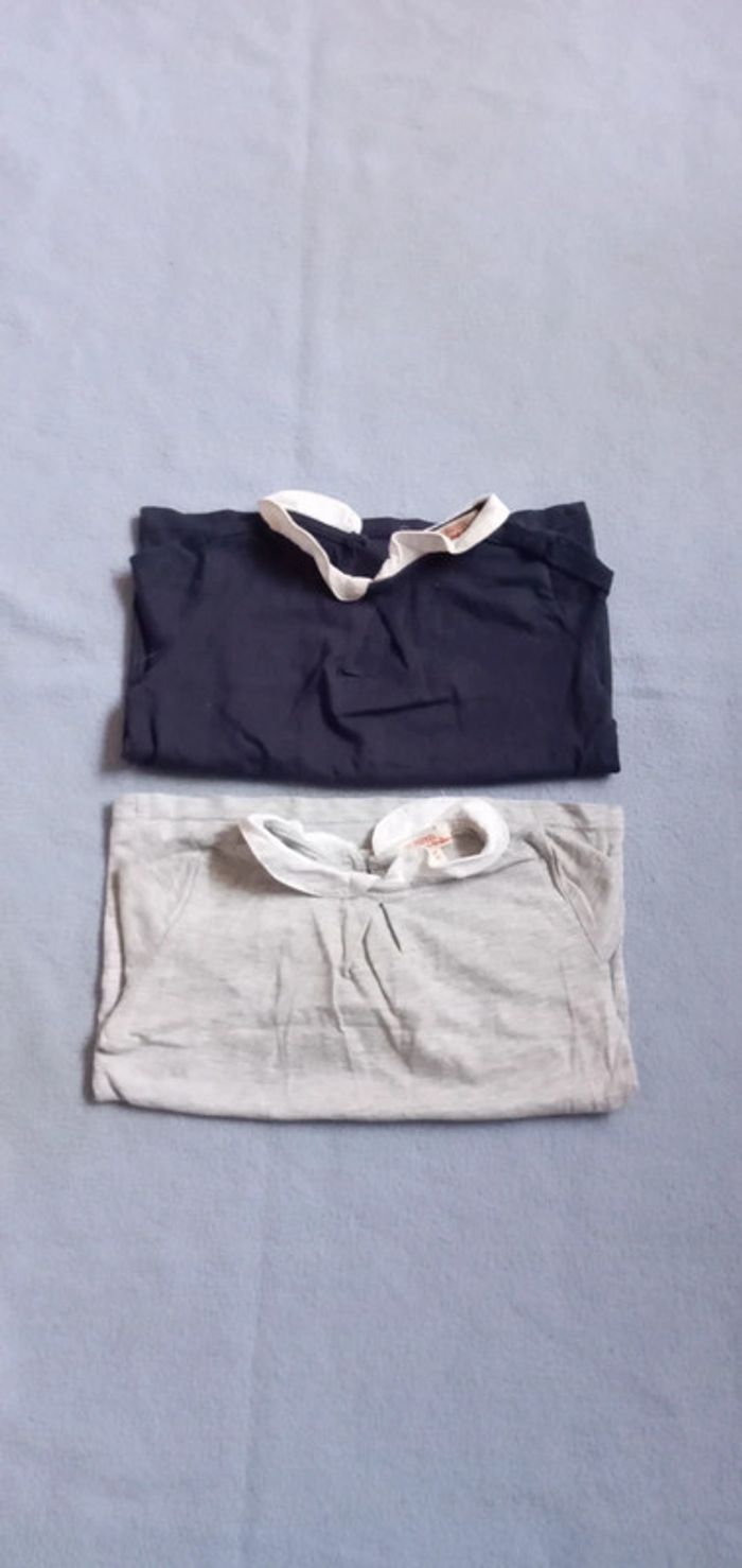 Lot de 2 haut col claudine Dpam taille 2 ans
