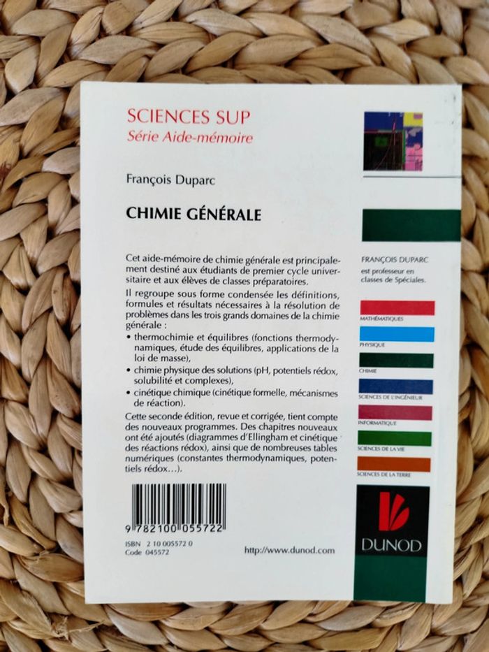 Chimie générale aide mémoire 1er cycle classe préparatoire - photo numéro 2