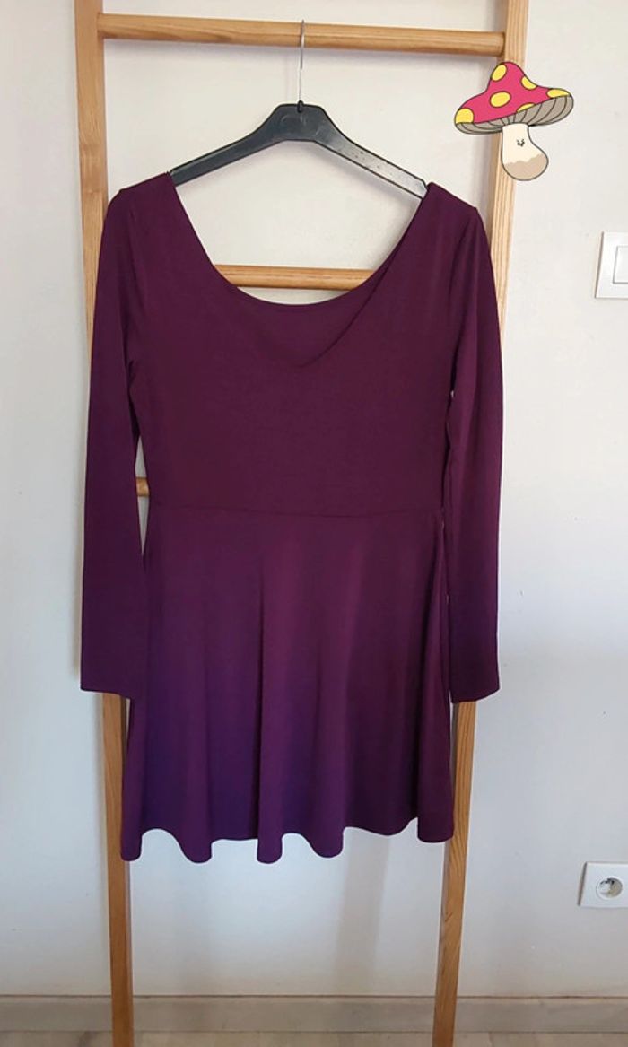 Robe fluide violette prune H&M  T40 - photo numéro 5
