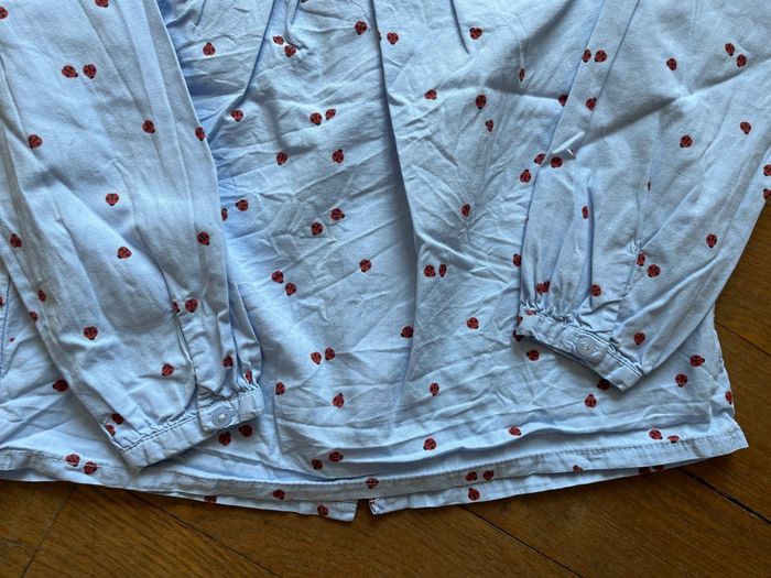 Blouse bleue coccinelles Jacadi 6 ans - photo numéro 2