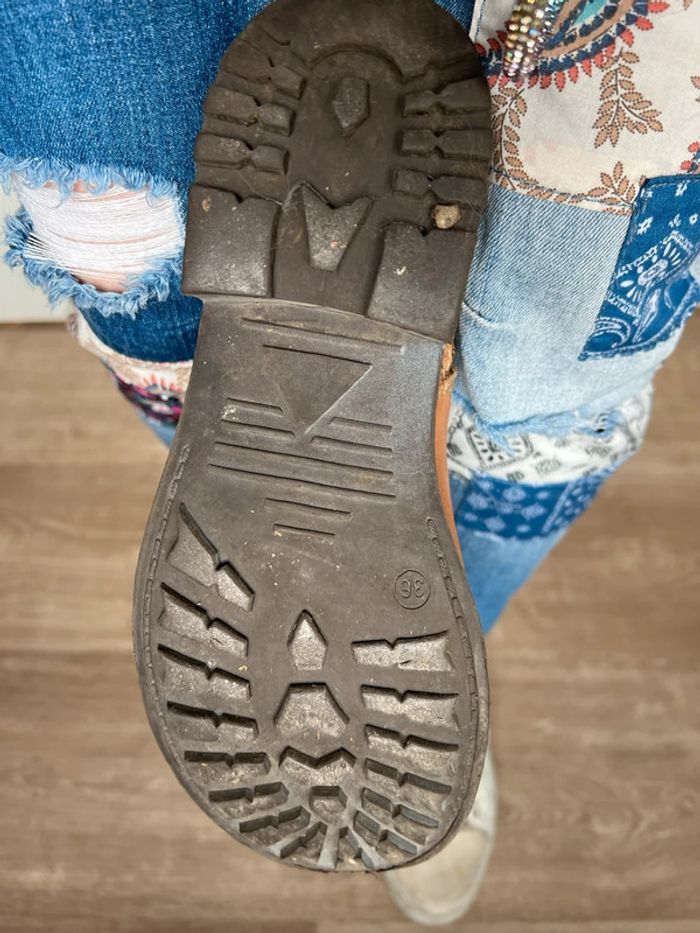 Bottines cuir et léopard San Marina - photo numéro 2