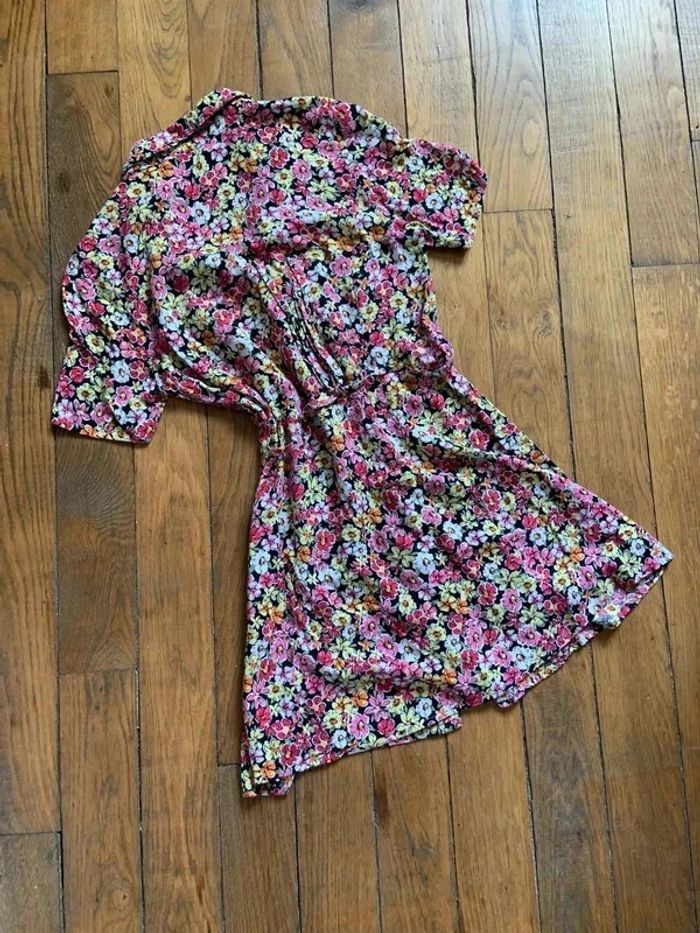 Robe fleurs colorée Tally Weijl taille 34 xs - photo numéro 6