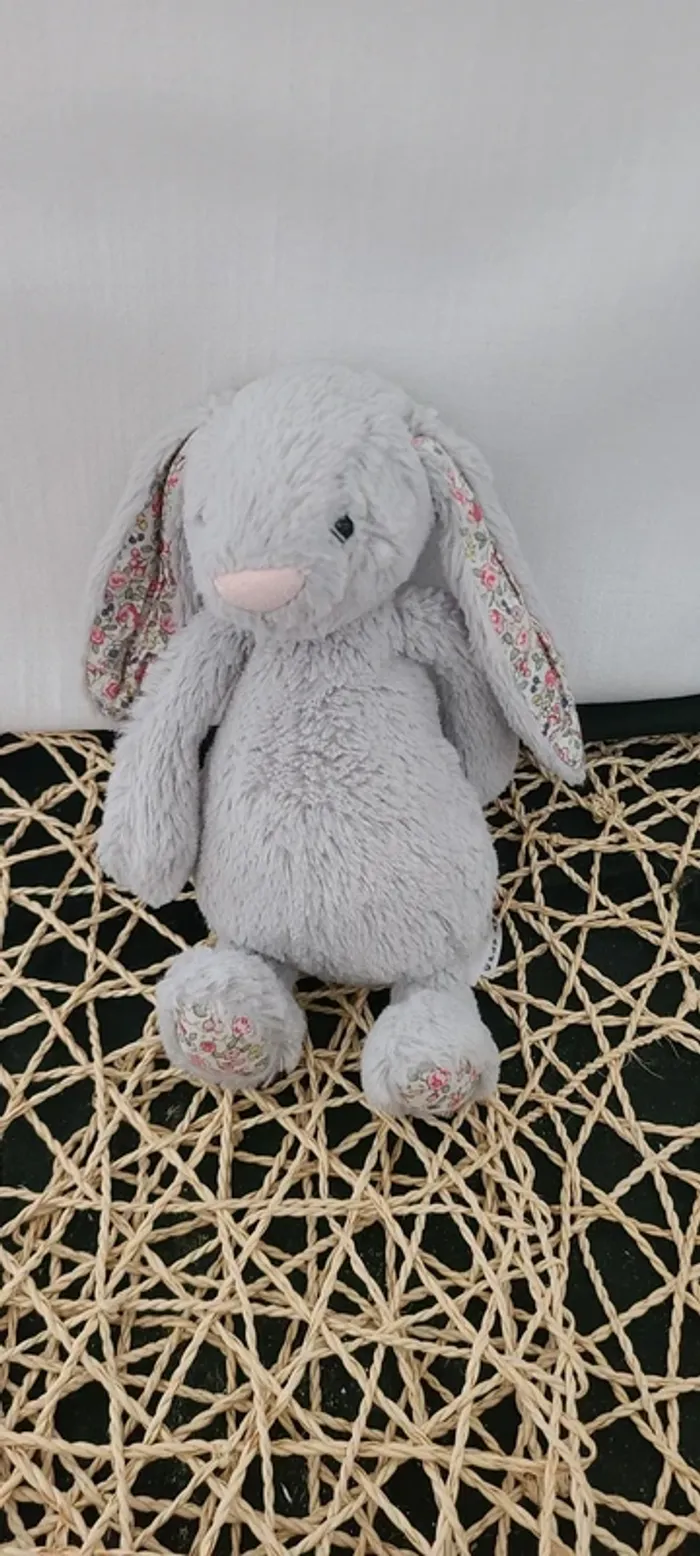 Jellycat Lapin gris Blossom Silver Bunny - photo numéro 7