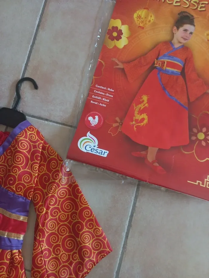 Déguisement robe chinoise taille 3-5 ans - photo numéro 4