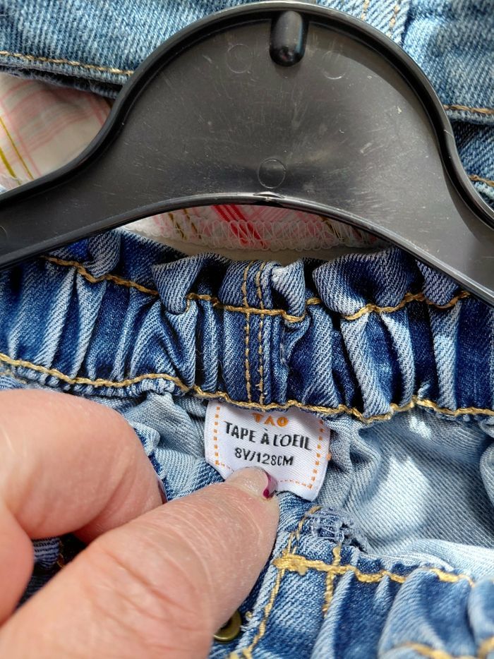Très jolie jupe jeans fille T 8 ans - photo numéro 5