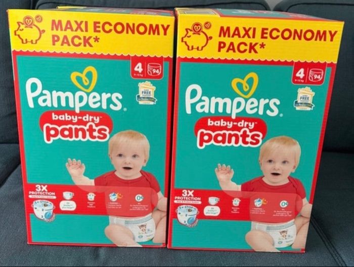 188 couches culotte taille 4 Pampers baby dry Pants