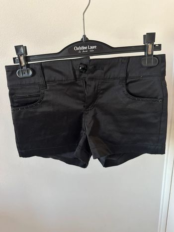 Short effet satin noir Jennyfer