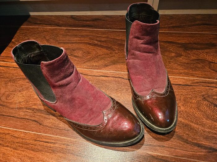 Bottines bordeaux