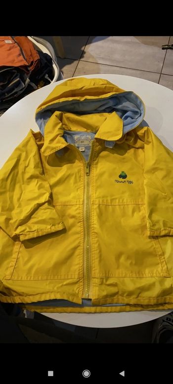 Imperméable jaune 18 mois