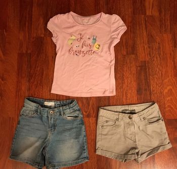 2 short avec son haut été en 7 ans fille