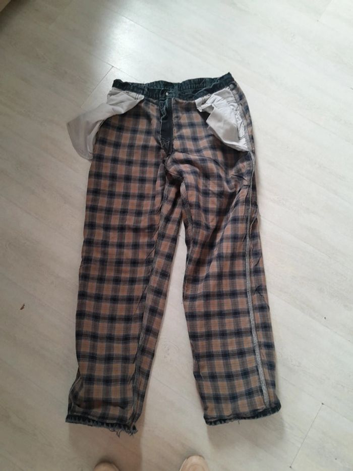 Jean Carhartt pièce rare doublé carreaux workwear 34 - photo numéro 4