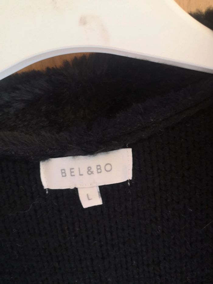 Manteau à courtes manches en noir velour doux Bel&Bo L - photo numéro 5