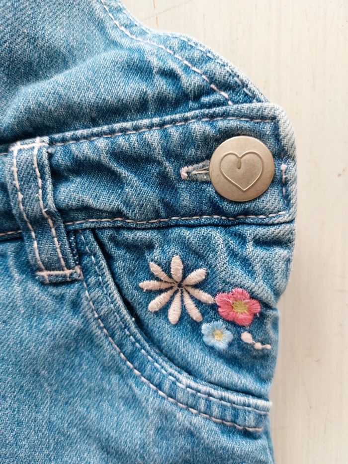 Salopette short en jean 2A - photo numéro 4